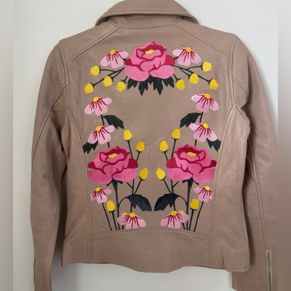 Peonie Blossom Leather Jacket. New with tags from Sundance - Picture 2 of 7